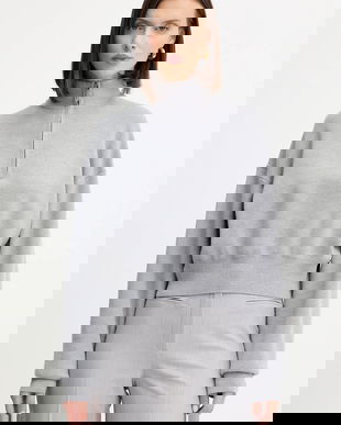 Victoria Beckham pulover din amestec de lână culoarea gri, cu turtleneck, 1425KJU006610B