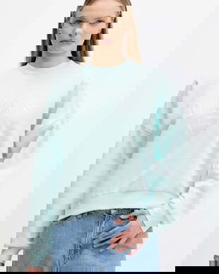 adidas bluză Cozy culoarea turcoaz, cu imprimeu, JM1792