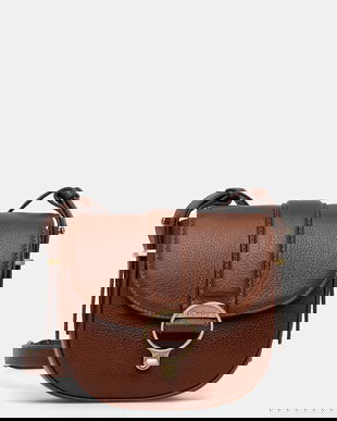 Barbour poșetă de piele culoarea maro, LBA0490