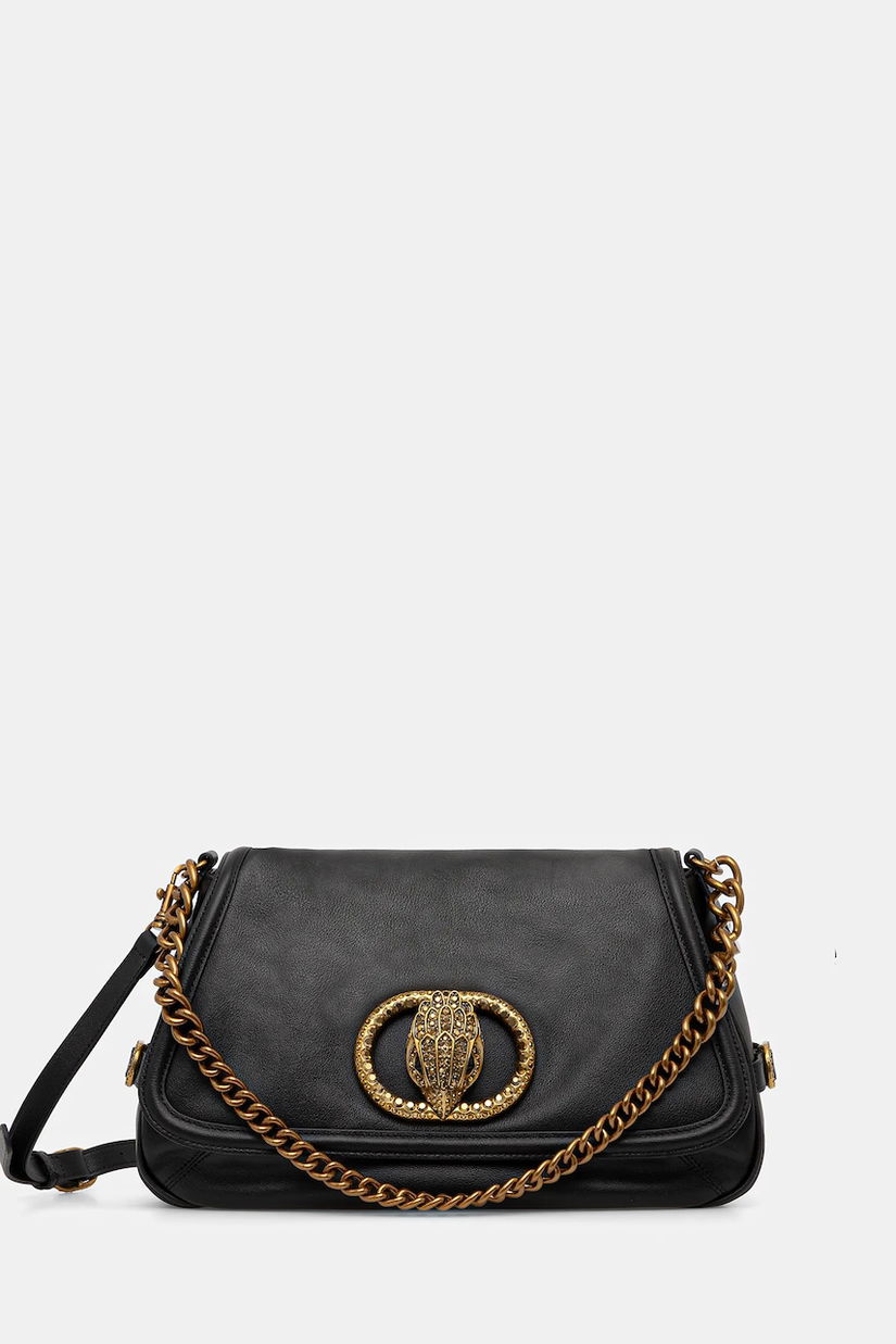 Kurt Geiger London poșetă de piele CHELSEA culoarea negru, 5045300189