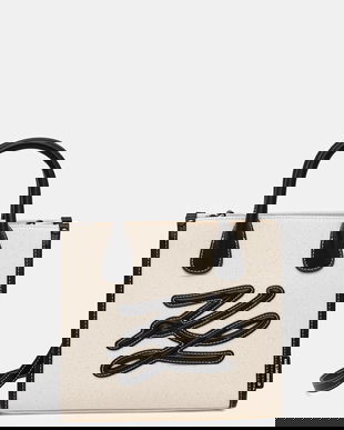 Karl Lagerfeld poșetă culoarea bej, A4W50026