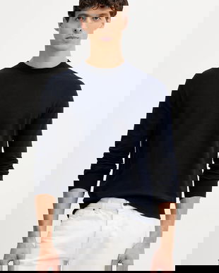 United Colors of Benetton pulover culoarea bleumarin, light, 110XU10A5