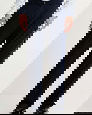 United Colors of Benetton pantaloni culoarea bleumarin, drept, 4OACUF04L