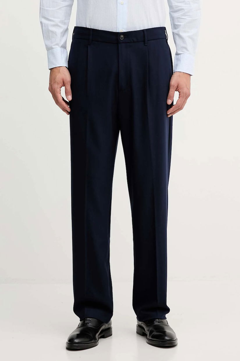 United Colors of Benetton pantaloni culoarea bleumarin, drept, 4OACUF04L
