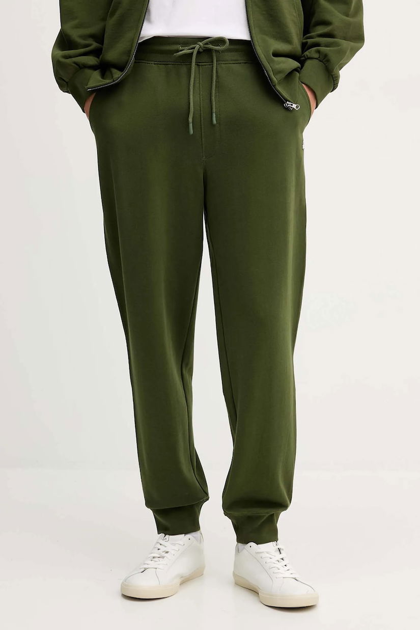 United Colors of Benetton pantaloni de trening din bumbac culoarea negru, uni, 342ZUF01B
