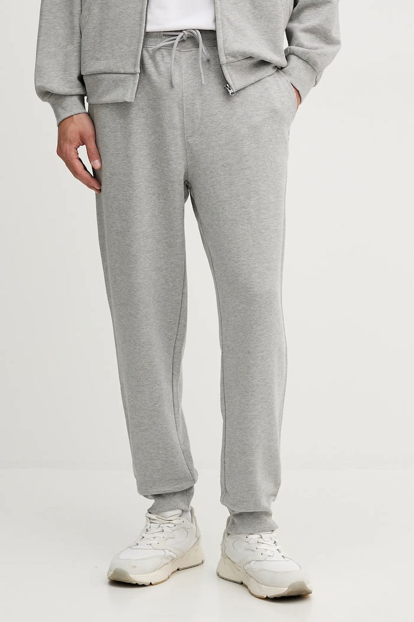 United Colors of Benetton pantaloni de trening din bumbac culoarea negru, uni, 342ZUF01B