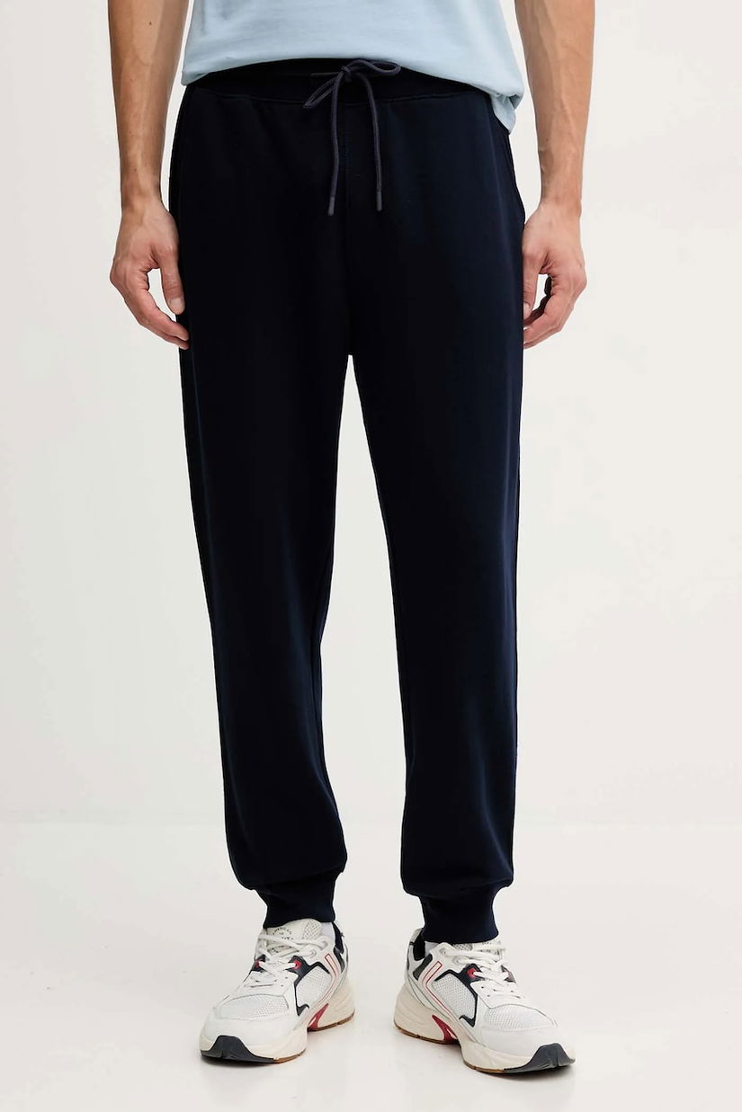 United Colors of Benetton pantaloni de trening din bumbac culoarea negru, uni, 342ZUF01B
