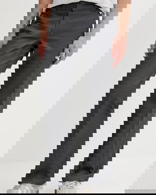 Dickies pantaloni Wp873 Work Pant Rec Charcoal Grey barbati, culoarea gri, drept, DK0A4XK9CH01