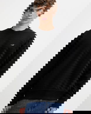 Dickies bluza Clancy Heavyweight Sweatshirt Black barbati, culoarea negru, neted, DK0A87CKBLK1