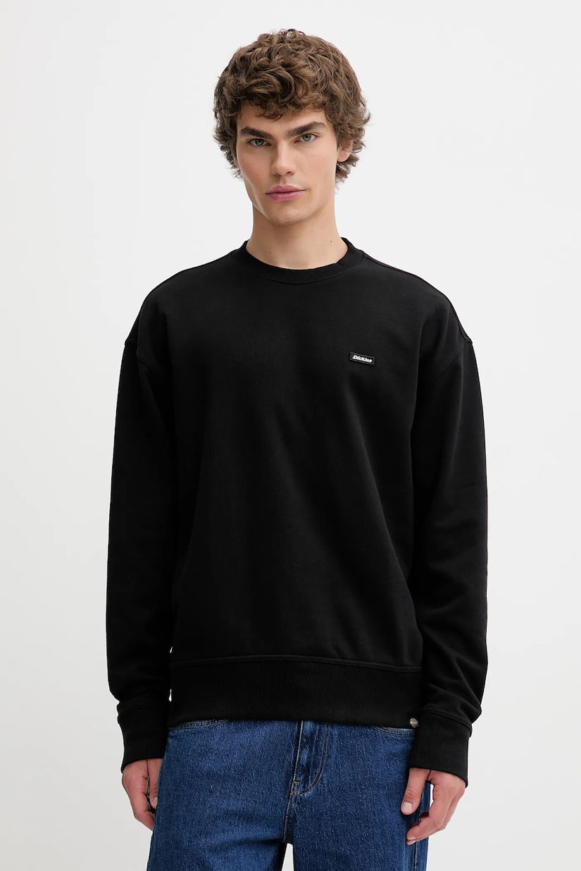 Dickies bluza Clancy Heavyweight Sweatshirt Black barbati, culoarea negru, neted, DK0A87CKBLK1