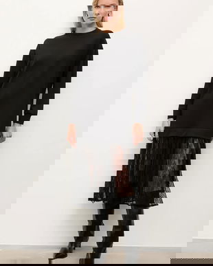 Answear.LAB rochie culoarea negru, midi, evazati