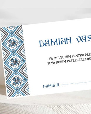 Plicuri de bani botez băieței cu motiv popular