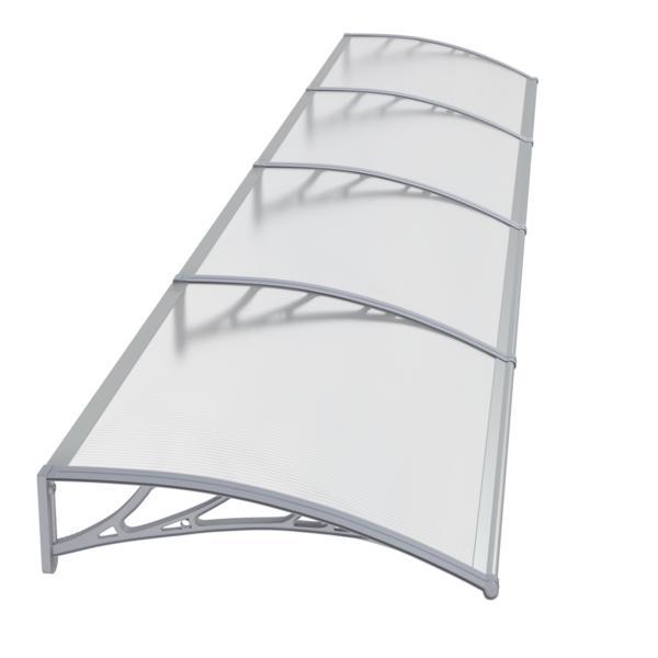 Copertina PREMIUM de usa 400x100cm, brate gri, placa 6mm intreaga transparent
