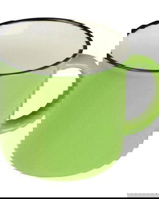 Cana vintage, Verde, 350 ml, Piksel, Ceramica, &oslash;8,9&times;8,2 cm