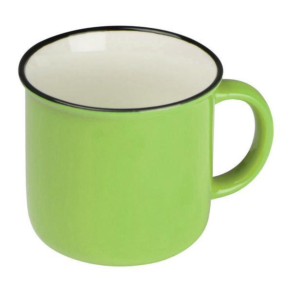 Cana vintage, Verde, 350 ml, Piksel, Ceramica, &oslash;8,9&times;8,2 cm