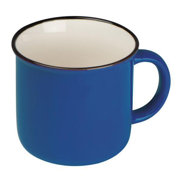Cana vintage, Albastru, 350 ml, Piksel, Ceramica, &oslash;8,9&times;8,2 cm