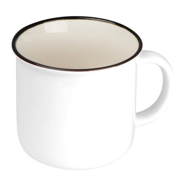 Cana vintage, Alb, 350 ml, Piksel, Ceramica, &oslash;8,9&times;8,2 cm