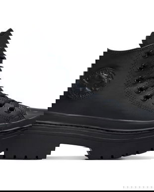 Pantofi sport femei Converse Chuck Taylor All Star Lugged Heel Leather Platform A10369C, 39, Negru