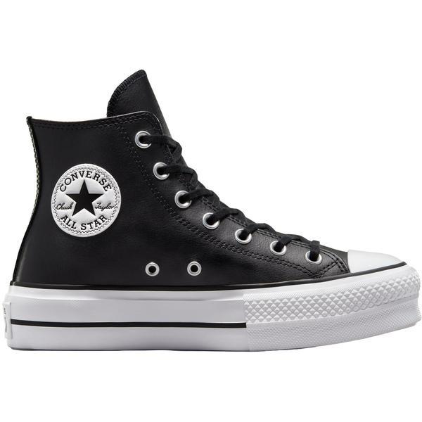 Tenisi cu platforma femei Converse Chuck Taylor All Star Lift Leather High Top 561675C, 41, Negru