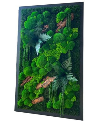 Tablou cu licheni stabilizați 130x80 cm  decor natural handmade