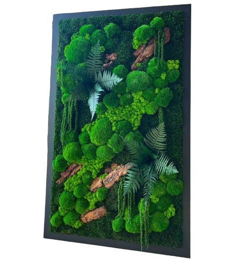 Tablou cu licheni stabilizați 130x80 cm  decor natural handmade