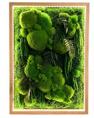 Tablou cu licheni stabilizați 70x50 cm  decor natural handmade