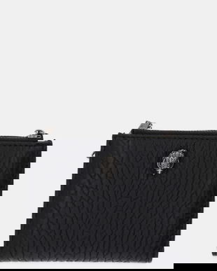 Kurt Geiger London portofel de piele MINI PURSE KENSINGTON culoarea negru, 4198700019