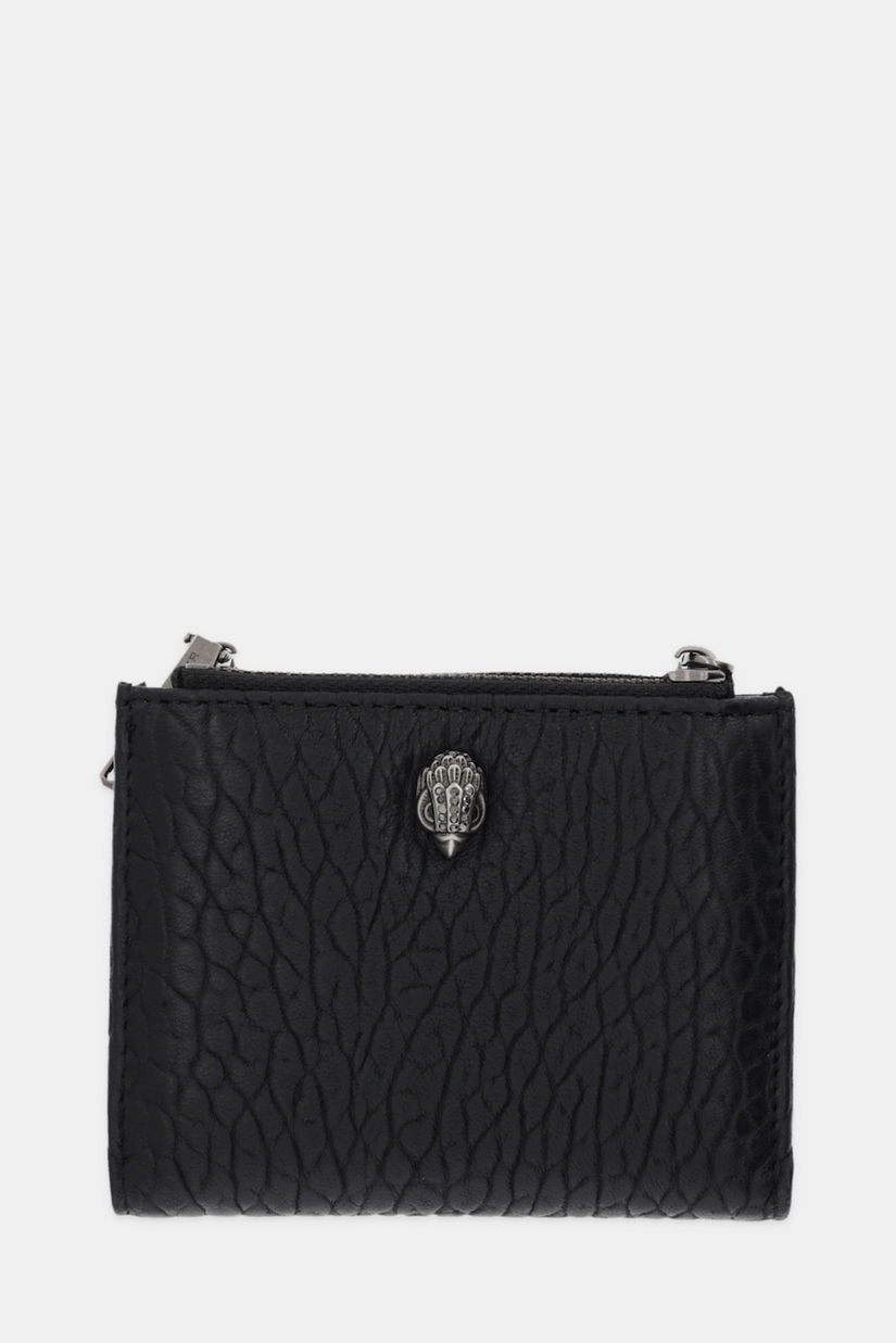 Kurt Geiger London portofel de piele MINI PURSE KENSINGTON culoarea negru, 4198700019