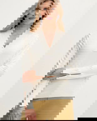 United Colors of Benetton pulover culoarea bej, light, 1W2AD4034