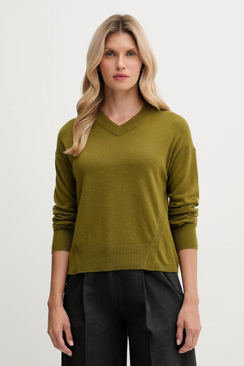 United Colors of Benetton pulover din amestec de lână culoarea verde, light, 102HD4032