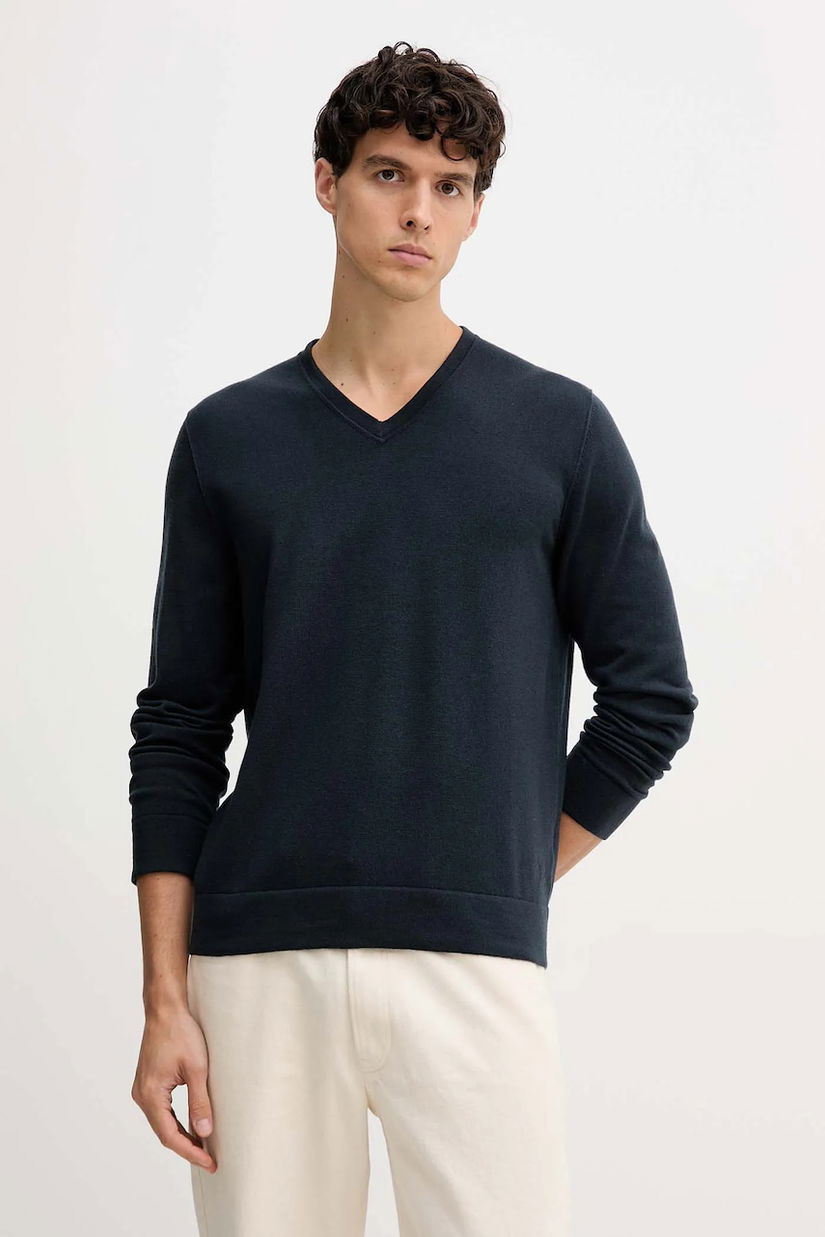 Marc O'Polo pulover de lână culoarea bleumarin, light, 529506360110