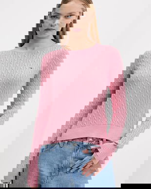 Tommy Jeans pulover de bumbac culoarea roz, light, DW0DW22165