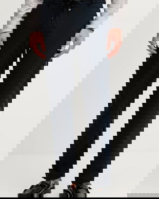 Joop! pantaloni culoarea bleumarin, drept, 30048707