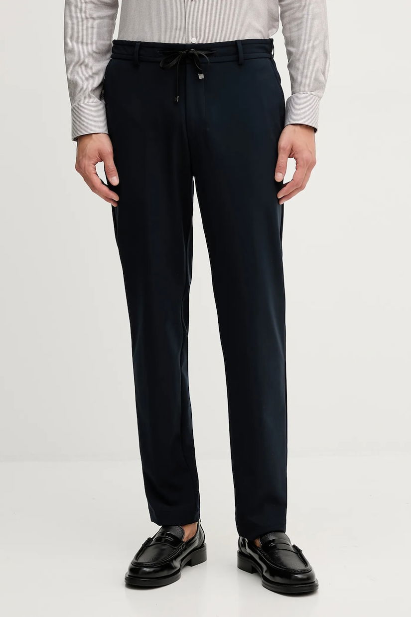 Joop! pantaloni culoarea bleumarin, drept, 30048707