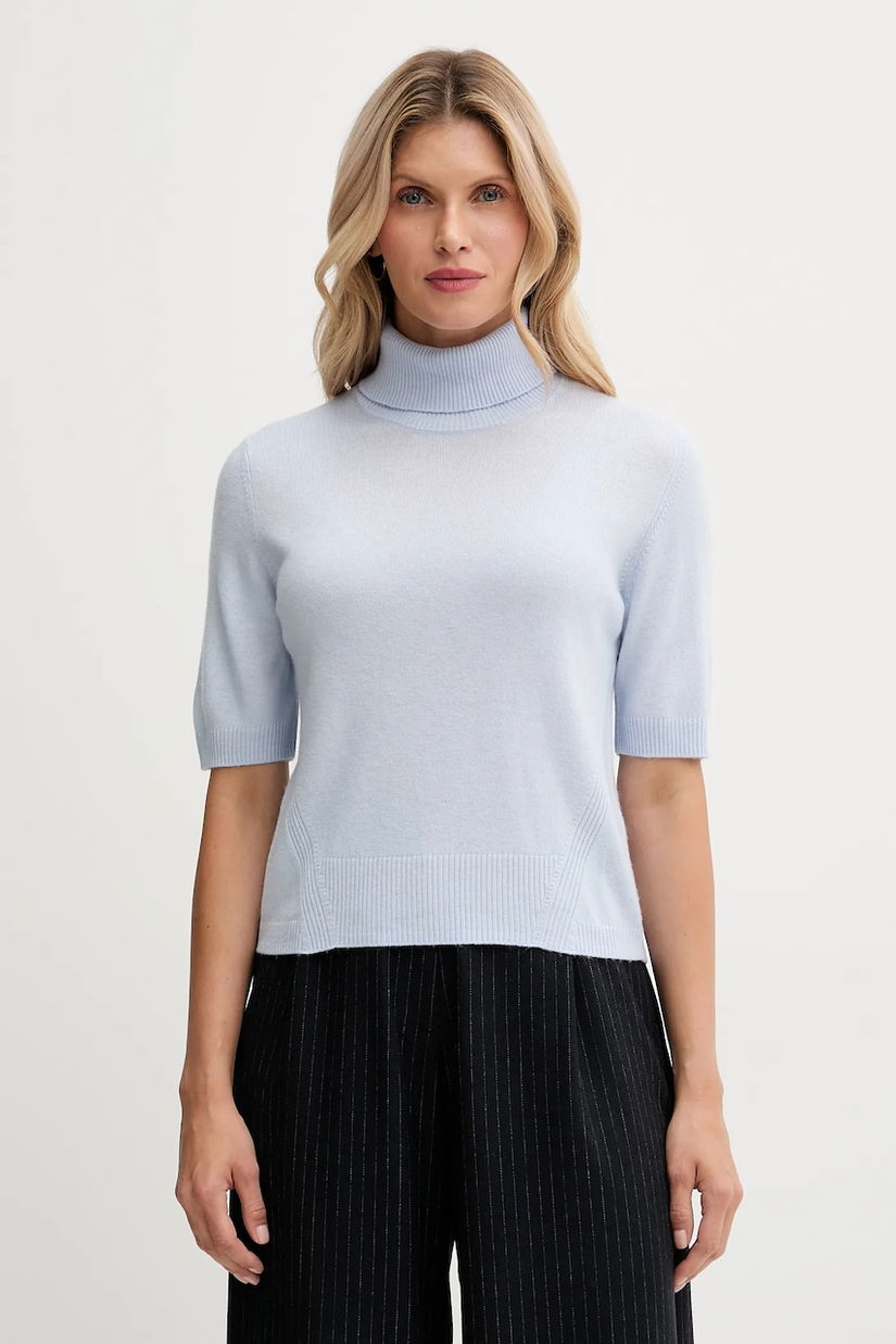 United Colors of Benetton pulover de lână pentru copii light, cu guler, 102HD203X