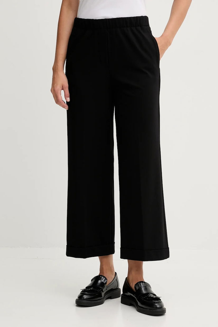 United Colors of Benetton pantaloni culoarea negru, fason tigareta, high waist, 47CKDF09Y