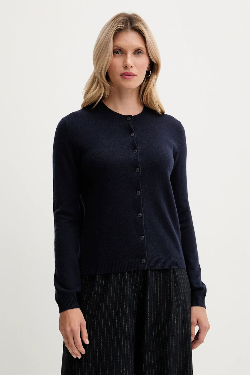 United Colors of Benetton cardigan din amestec de lână culoarea bleumarin, light, 102HD502B