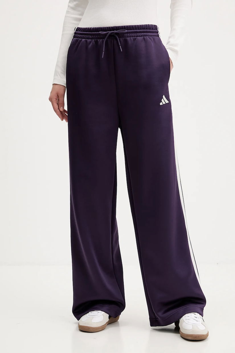 adidas pantaloni de trening Stadium Tp culoarea violet, cu imprimeu, JW0532