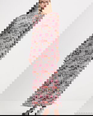 Tommy Jeans rochie culoarea roz, maxi, evazați, DW0DW21511