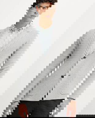 United Colors of Benetton sacou din lână culoarea gri, 10C1U601E