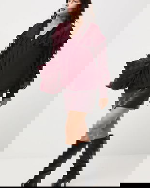 Medicine bluza culoarea bordo, neted