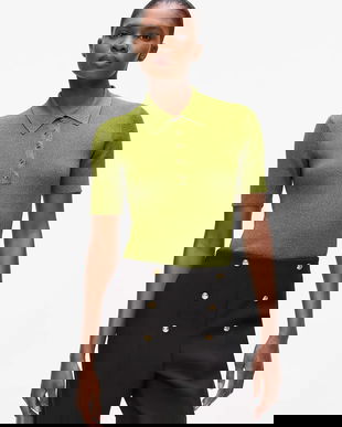 Karl Lagerfeld bluză culoarea verde, A4W18053