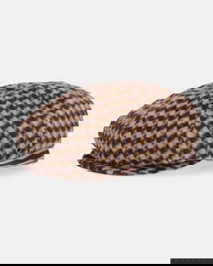 Kangol bască BLOCK ZIG culoarea maro, K5472.BR204