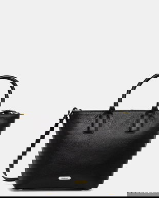 Barbour poșetă de piele culoarea negru, LBA0489