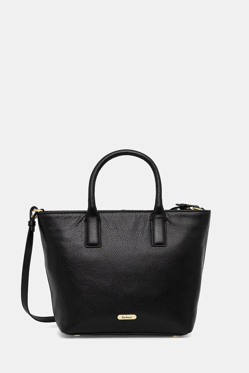 Barbour poșetă de piele culoarea negru, LBA0489