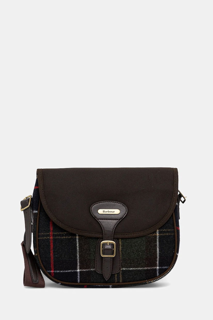 Barbour geantă de mână cu lână culoarea verde, LBA0479