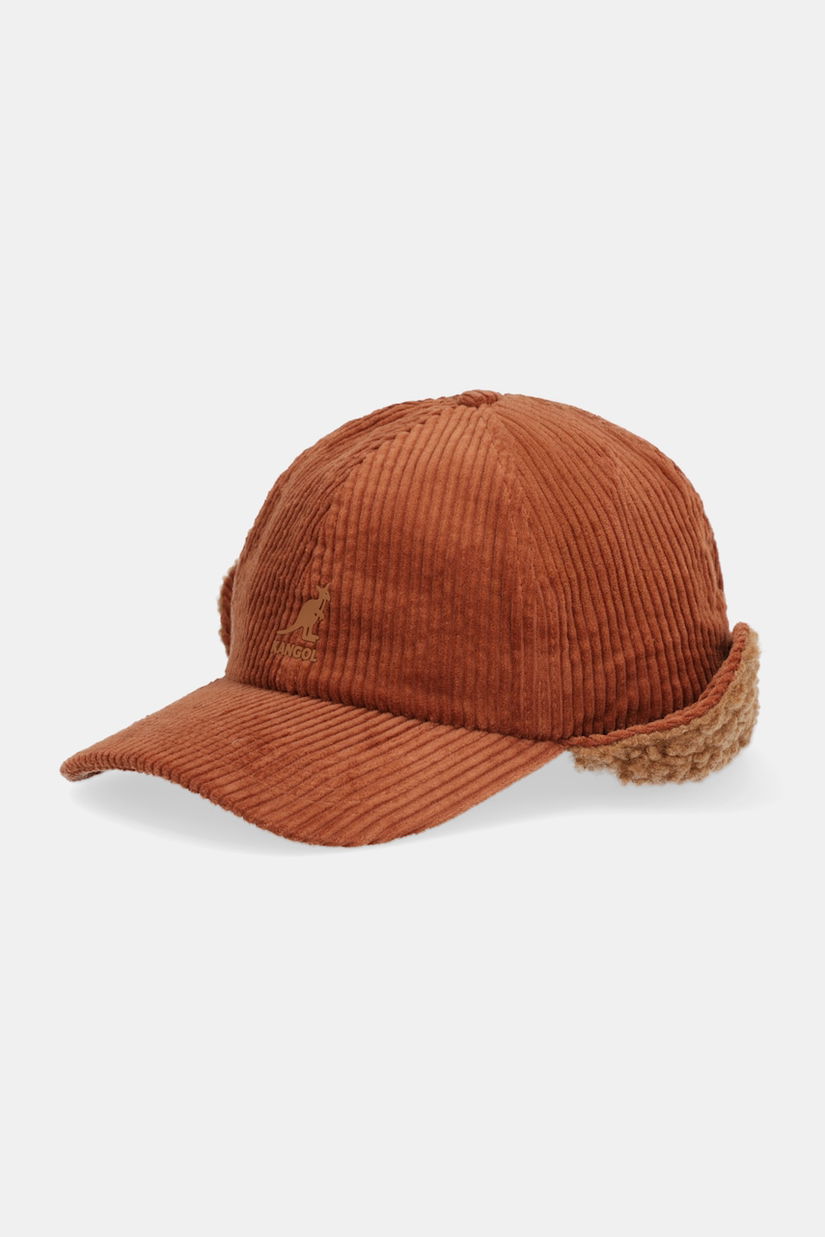 Kangol șapcă EARFLAP culoarea maro, K5470.RC228