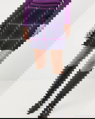 Medicine fusta culoarea violet, mini, drept