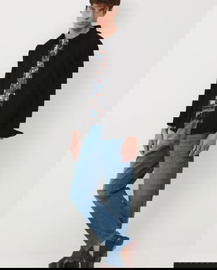 Medicine camasa culoarea negru, cu guler clasic, regular