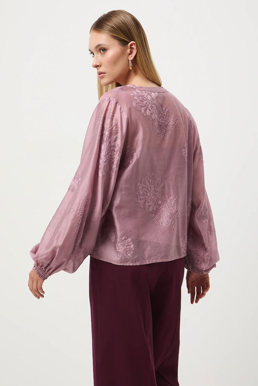 Medicine bluza culoarea roz, cu imprimeu